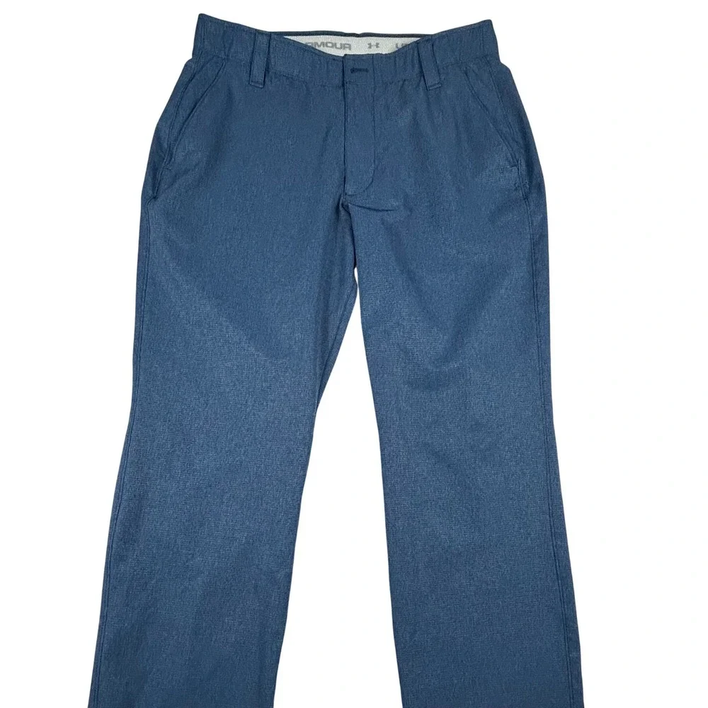 Under Armour Match Play Men Blue Loose Fit Golf Pants 32x30 Textured Performance